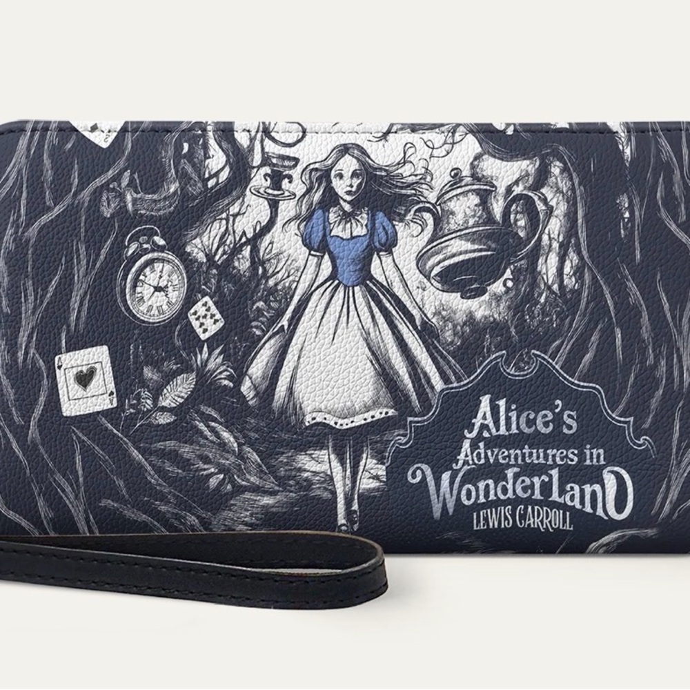 Lettoria ~ “Alice’s Adventures in Wonderland” Wristlet / Wallet ~ NWT